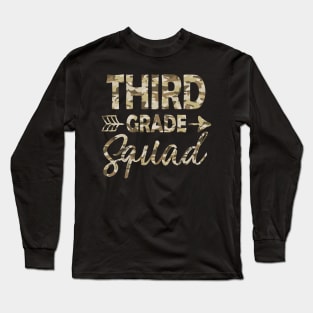 Second Grade Camo Teacher Welcome Back To School Long Sleeve T-Shirt